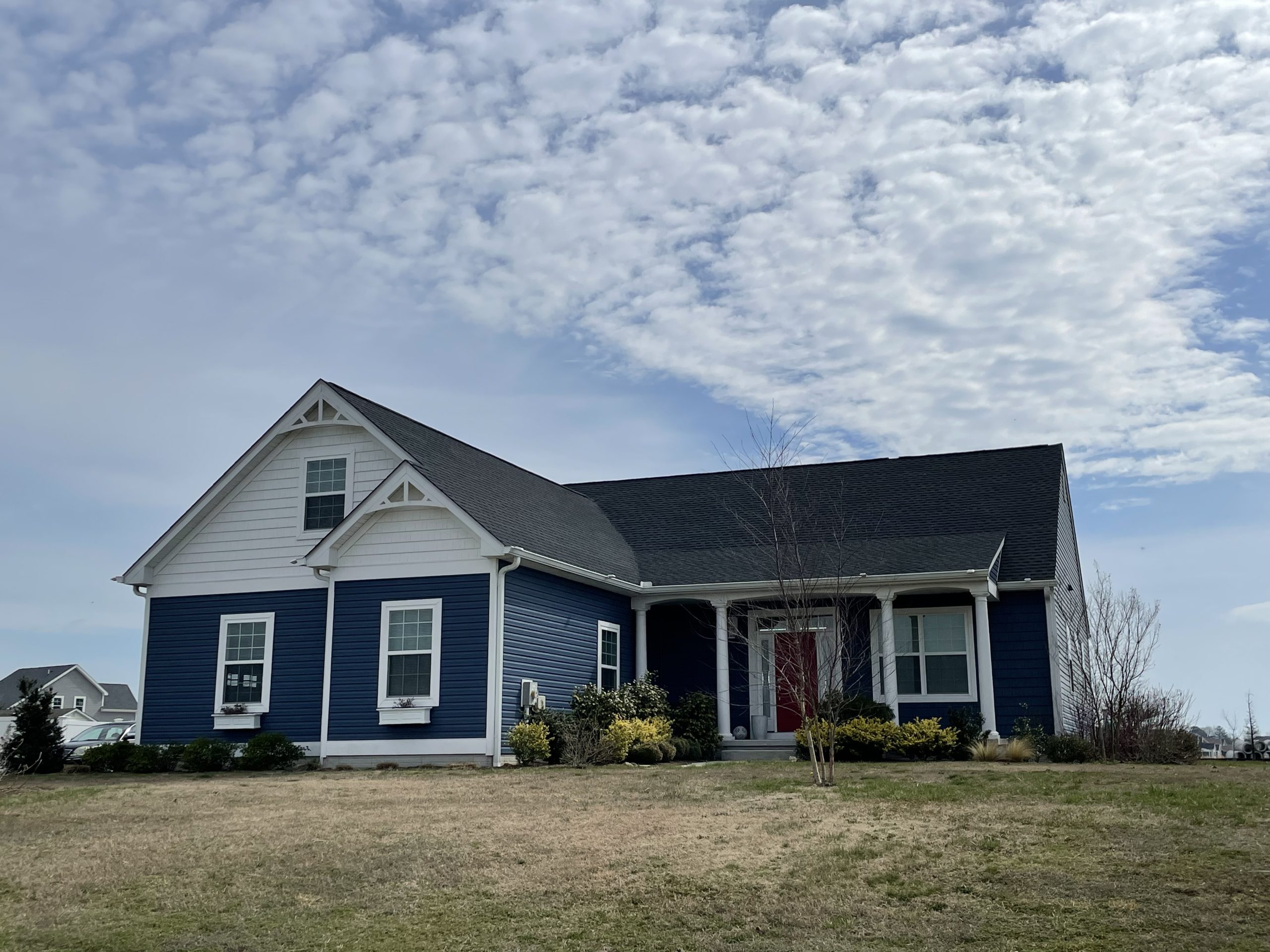 Navy blue coastal home